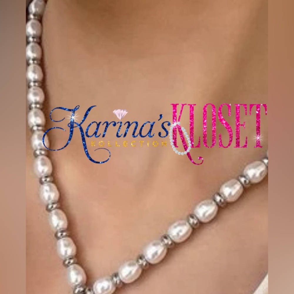 Freshwater Pearl Necklace 🎀 Sterling Silver